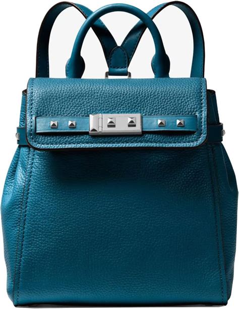 Michael Kors Addison Studded Small Pebbled Leather Backpack 